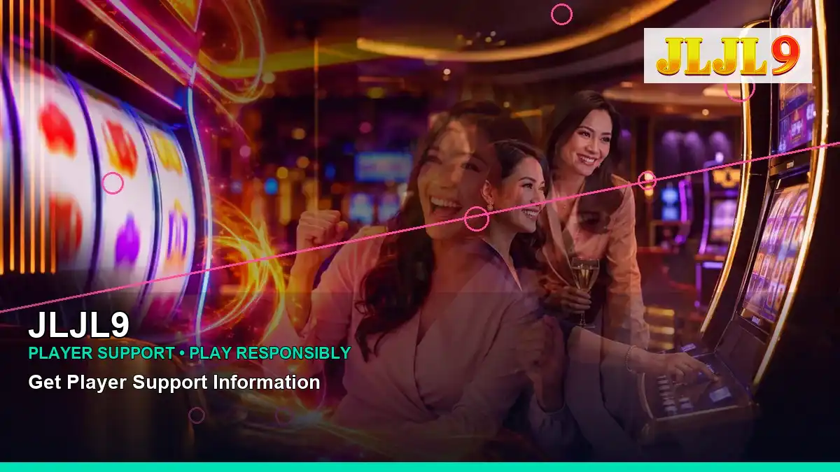 JLJL9 party online slot games featuring an adult Filipina casino host with a panoramic reel composition